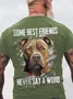 Some Best Friends Never Say A Word PITBULL Cotton T-shirt