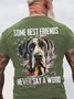 Some Best Friends Never Say A Word GREAT DANE Cotton T-shirt