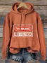 Warning No Filter Casual Loose Hoodie