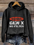 Gen X Loose Casual Cotton-Blend Hoodie