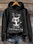 Women’S It’S Fine I’M Fine Everything Is Fine Casual Loose Hoodie