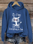 Women’S It’S Fine I’M Fine Everything Is Fine Casual Loose Hoodie