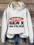 Gen X Loose Casual Cotton-Blend Hoodie