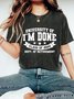 University Of I'm Done Vintage Distressed Shirt