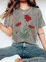 Poppy flower Vintage Distressed Shirt