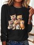 Funny Cat Long Sleeve Shirt