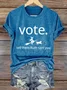 Women's Vote Print Casual T-Shirt