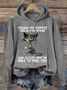 Womens Cat Drinking Coffee Touch My Coffee I Will Slap You So Hard Letters Casual Loose Hoodie