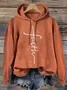 Faith Cross Casual Text Letters Hoodie