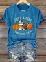 Women's Just A Girl Who Loves Fall Printed Casual T-Shirts