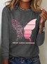 Butterfly Breast Cancer Long Sleeve Shirt