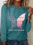 Butterfly Breast Cancer Long Sleeve Shirt