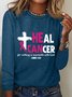 Heal Cancer  Breast Cancer Awareness Month Long Sleeve Shirt