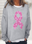 Breast Cancer Casual Crew Neck Sweatshirt