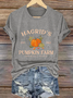 Women's Hagrid'S Pumpkin Patch Print Casual Loose T-Shirt