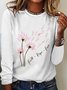 Faith Hope Love Dandelion Pink Ribbon Dandelion Long Sleeve Shirt