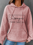 Stronger Than Cancer Breast Cancer Simple Loose Hoodie