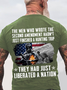 The Men Who Wrote The Second Amendment Hadn't Just Finished A Hunting Trip They Had Just Liberated A Nation Back Cotton T-Shirt