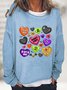 Candy Hearts Halloween Casual Sweatshirt