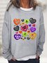 Candy Hearts Halloween Casual Sweatshirt