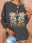 YHWH Floral Christian Text Letters Casual Sweatshirt