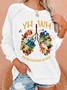 YHWH Our Breath Speaks His Name Chrsitian Casual Crew Neck Sweatshirt