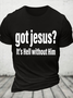 Ancient Text Cotton T-Shirt