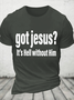 Ancient Text Cotton T-Shirt