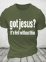 Ancient Text Cotton T-Shirt