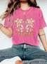 YHWH Floral Christian Washed T-Shirt Vintage Distressed Shirt