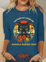 Vintage Childless Cat Ladies For Kamala Harris 2024 Election Casual Long Sleeve Shirt