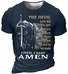 Men's Unisex T shirt Tee Distressed T Shirt Templar Cross Graphic Prints Casual Short Sleeve T-Shirt