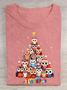 Owl Christmas Tree Cotton T-shirt