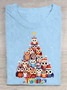 Owl Christmas Tree Cotton T-shirt