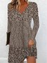 Casual Ditsy Floral Loose Knitted Dress