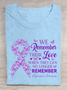 We Remember Their Love Alzheimers Awareness Never Forget Cotton T-Shirt