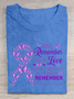 We Remember Their Love Alzheimers Awareness Never Forget Cotton T-Shirt