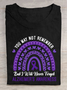 You May Not Remember But I Will Never Forget Alzheimer's Awareness Rainbow Cotton T-Shirt