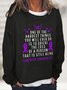 Dementia Awareness Month Butterfly Warrior Alzheimers Casual Sweatshirt