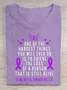 Dementia Awareness Month Butterfly Warrior Alzheimers Cotton T-Shirt