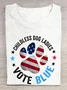 This Childless Dog Lady is Voting Blue Dog Lovers  Cotton T-shirt