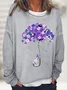 Women's I Will Remember For You Dementia Alzheimer's Disease Awareness Print Casual Sweatshirt