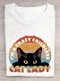 I'm a Crazy Childless Cat Lady Election Vote 2024 President  Cotton T-shirt