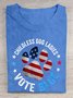 This Childless Dog Lady is Voting Blue Dog Lovers  Cotton T-shirt