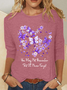 Women's Alzheimer's Awareness Casual Long Sleeve Shirt