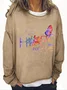 Women's Hope For A Cure Purple Ribbon Alzheimer's Awareness Fighter Supporter  Casual Sweatshirt