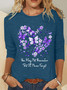 Women's Alzheimer's Awareness Casual Long Sleeve Shirt