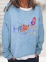 Women's Hope For A Cure Purple Ribbon Alzheimer's Awareness Fighter Supporter  Casual Sweatshirt