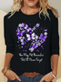 Women's Alzheimer's Awareness Casual Long Sleeve Shirt