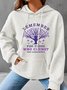 Women's Remember For Those Who Cannot Dementia Alzheimer's Disease Awareness printed Simple Loose Hoodie